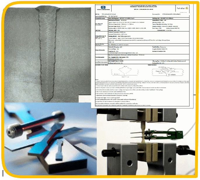 Weld examination and mechanical testing